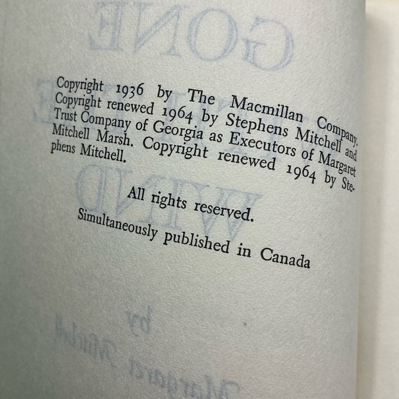 Vintage 1964 Gone with the Wind Hardcover book by Margaret Mitchell - Picture 3 of 5
